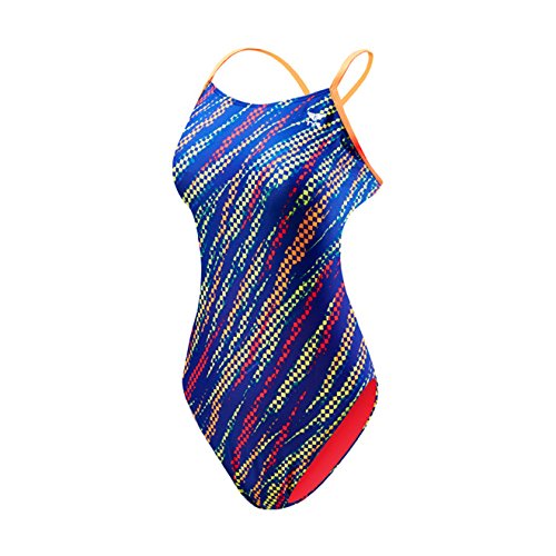 TYR Damen Swim Suit Sassari CUTOUTFIT, royal/Jaune, 30, CAS7A von TYR