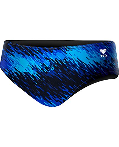TYR Herren-Badeanzug Perseus Racer, Herren, Badeanzug, Men’s Perseus Racer Swimsuit, blau, 36 von TYR