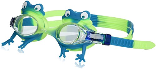 Tyr Mixte SWIMPLE Frog Lunettes de Natation Enfant, Clear/Green/Yellow, S von TYR