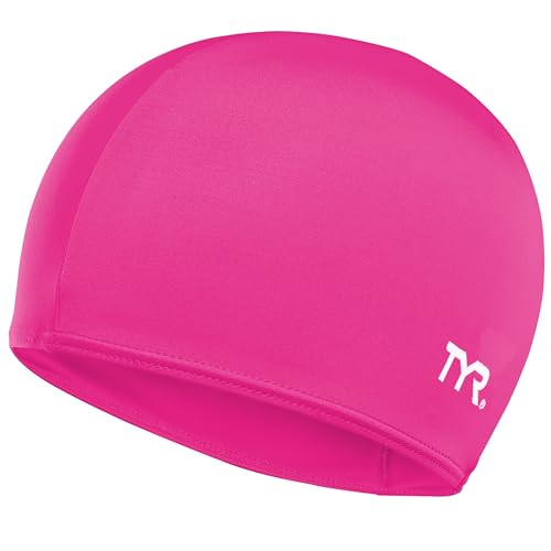 Tyr Adulte Unisexe SOLID Bonnet de bain Lycra, PINK, Einheitsgröße von TYR