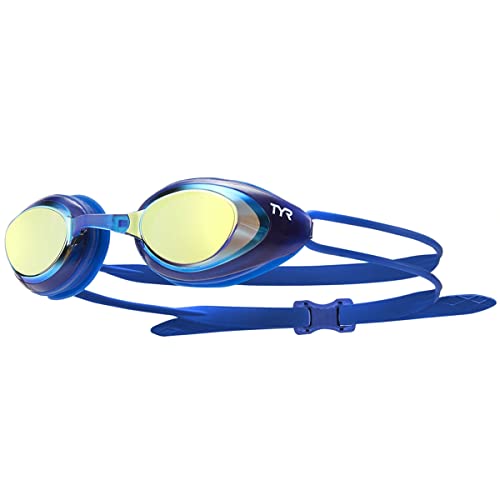 Tyr Blackhawk Mirrored Racing Swimming Goggles One Size von TYR