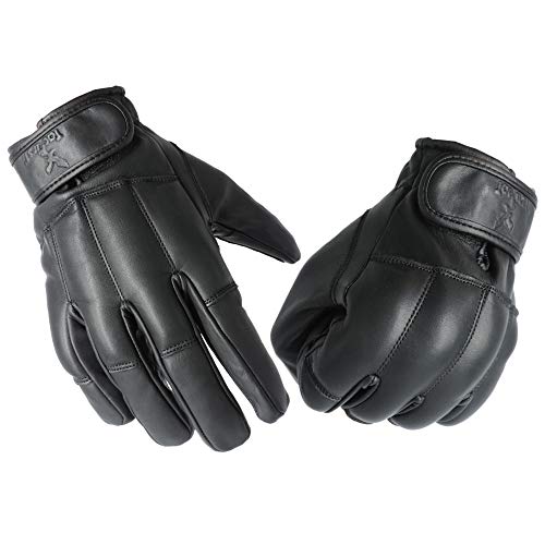 TacFirst SECURITY Quarzhandschuhe H004, schnitthemmende Quarz-Sand echtleder Security Handschuhe, Schwarz, 3XL von TacFirst