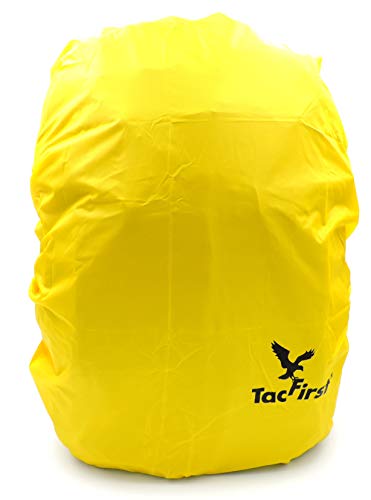 TacFirst Schutzbezug für Rucksäcke [wasserabweisend, schützt vor Regen, Staub, Schmutz und Sonnenlicht erhältlich] (30-40 Liter, Gelb) von TacFirst