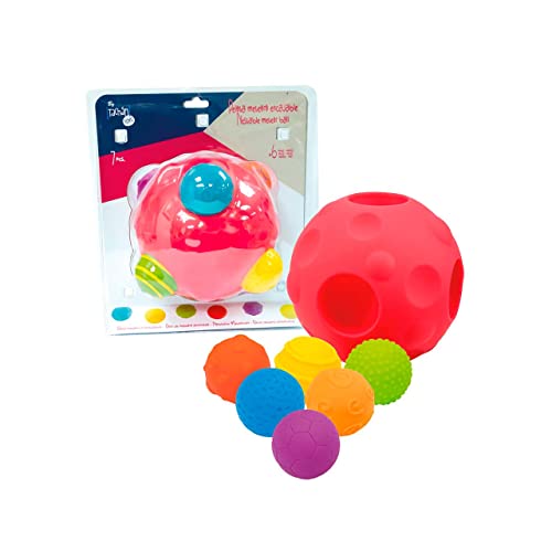 Tachan - Großer Meteoriten-Ball mit 5 Mini-Bällen, Verschiedene Texturen und Farben, Stimulation der Motorik Fein und Sinne von Tachan