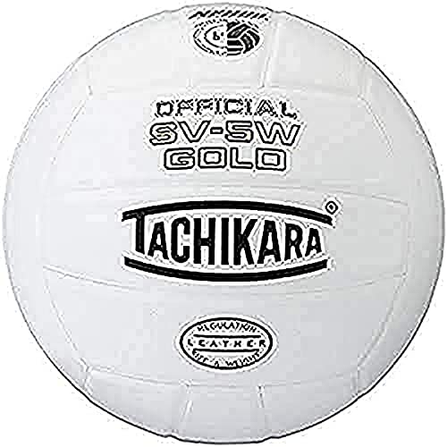 Tachikara SV5W Gold Competition Premium Leder Volleyball (weiß) von Tachikara