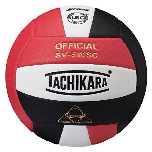 Tachikara SV5WC Volleyball in Rot, Weiß und Schwarz (EA) von Tachikara
