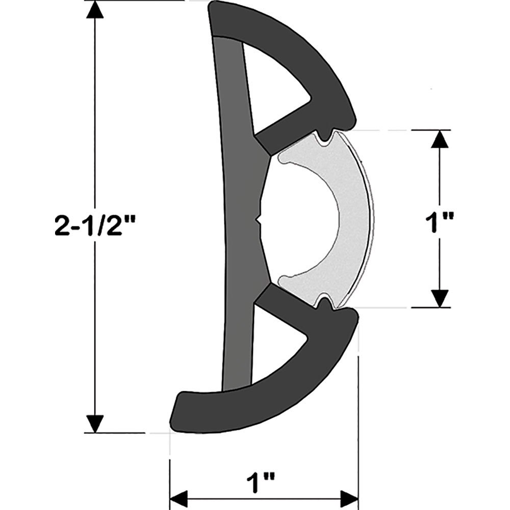 Taco Metals Rub Rail Flex 236-v119960bbk602 60´ Weiß von Taco Metals