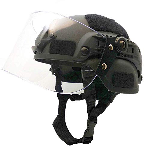 Tactical Area Airsoft Mich 2000 Quick Helm mit NVG Halterung und Schutzbrille. von Tactical Area