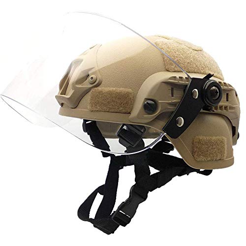Tactical Area Airsoft Mich 2000 Quick Helm mit NVG Halterung und Schutzbrille. von Tactical Area