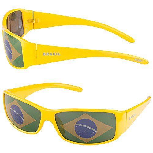 Taffstyle® Fanartikel Sonnenbrille Fan Brille zur Fussball Weltmeisterschaft WM & EM Europameisterschaft 2016 Länder Flagge Style - Brasilien von Taffstyle