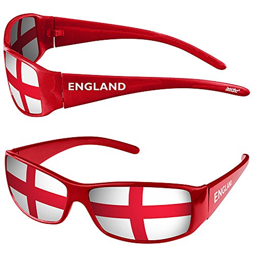 Taffstyle® Fanartikel Sonnenbrille Fan Brille zur Fussball Weltmeisterschaft WM & EM Europameisterschaft 2016 Länder Flagge Style - England von Taffstyle