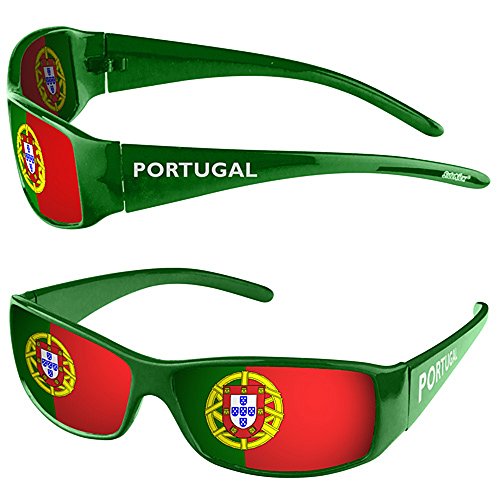 Taffstyle® Fanartikel Sonnenbrille Fan Brille zur Fussball Weltmeisterschaft WM & EM Europameisterschaft 2016 Länder Flagge Style - Portugal von Taffstyle