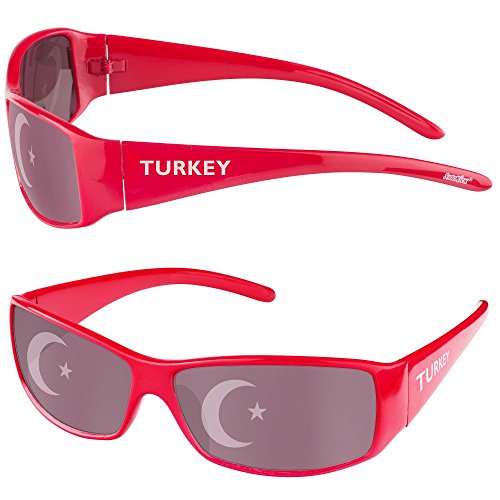Taffstyle Fanartikel Sonnenbrille für Fussball WM & EM im Länder Flaggen Style - Türkei von Taffstyle