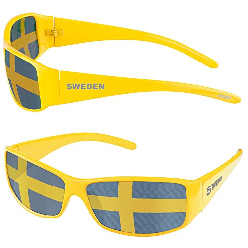 Taffstyle Fanartikel Sonnenbrille für Fussball WM & EM mit Länder Flagge Style - Schweden von Taffstyle
