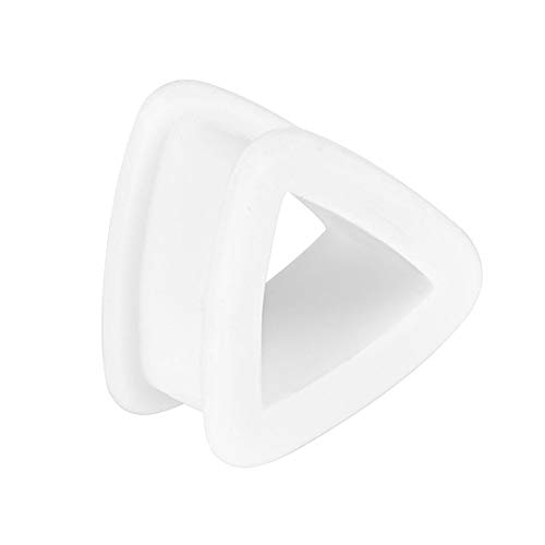 Taffstyle Flesh Tunnel Ohr Piercing Ear Plug Ohrpiercing Bunt Silikon Dreieck Flexibel 10 mm Weiß von Taffstyle