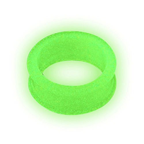 Taffstyle Flesh Tunnel Ohr Piercing Ear Plug Ohrpiercing Bunt Silikon Flexibel Glow in The Dark Leuchtet im Dunkeln 5mm Grün von Taffstyle