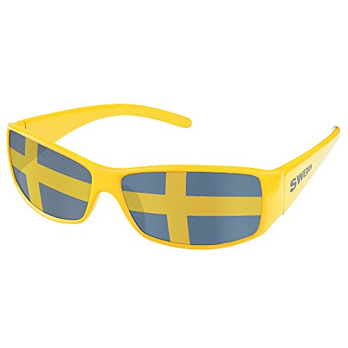 Taffstyle Sonnenbrille Brille Fahne Fussball EM WM Länderflagge Augen Fanartikel Land Flagge Frauen Männer Kinder Basketball Handball Mitgebsel Schweden von Taffstyle