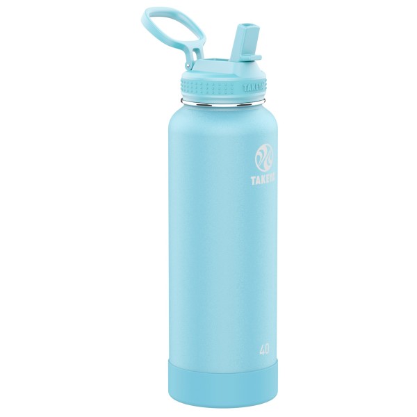 Takeya - Actives Straw Insulated Bottle 1200 ml - Isolierflasche Gr 1,2 l blau von Takeya