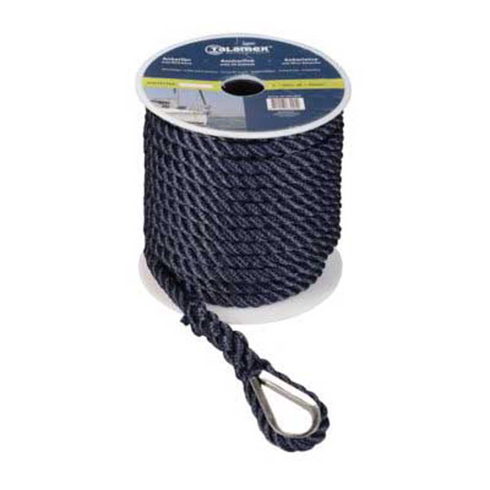 Talamex 10 Mm 3 Strand Anchor Rope Blau 20 m von Talamex