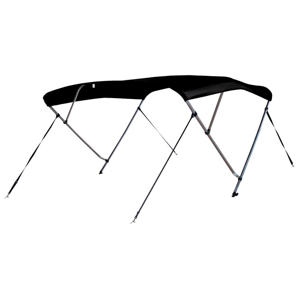 Talamex Bimini Top Deluxe 3 Bow Awning Schwarz 183 x 155-168 x 117 cm von Talamex