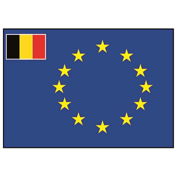 Talamex European With Small Belgium Flag Blau 50 x 75 cm von Talamex