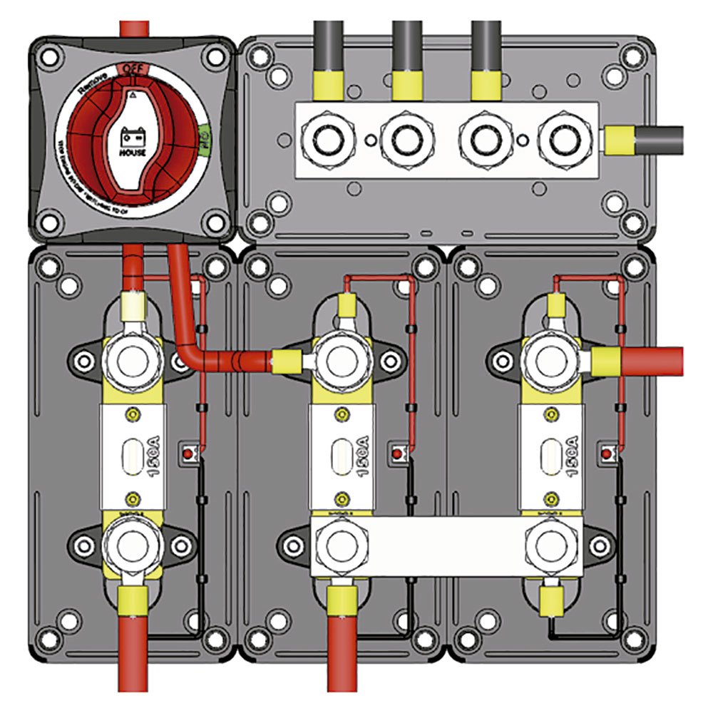 Talamex Heavy Duty Dual Busbar 100a Isolator Schwarz von Talamex