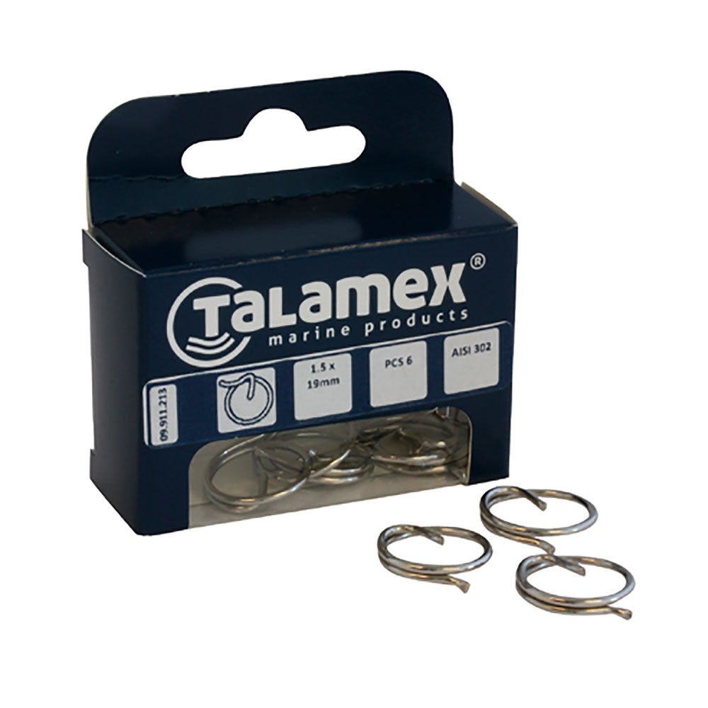 Talamex Safety Ring 100 Units Silber 1.25 x 15 mm von Talamex