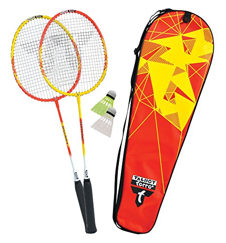 Talbot-Torro Premium Badminton-Set 2-Fighter, 2 Alu-Schläger leicht und handlich, 2 Federbälle, in wertiger Tasche, Federballset, 449503 von Talbot Torro