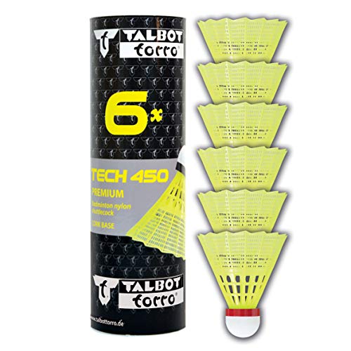 Talbot Torro Unisex Talbot-torro Tech 450 badmintonbolde - 6 stk. dåse sporting goods, Korb: Gelb Rot / Schnell, Einheitsgröße EU von Talbot Torro