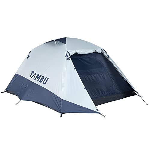 TAMBU GAMBUJA Kuppelzelt 4 Personen Zelt Outdoor-Bereich Campingzelt Festivalzelt Doppeldach wasserdicht nachhaltig produziert Wassersäule 3000mm Igluzelt von TAMBU