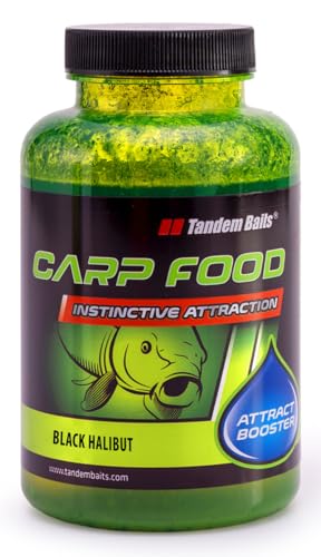 Tandem Baits Karpfen Futter Angelfutter Aroma Attract Booster 300 ml Schwarzer Heilbutt von Tandem Baits