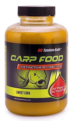 Tandem Baits Carp Food Attractive Activator Zuckermais | Karpfen Angeln ohne Mühe | Köder zum Große-Fische-Angeln | Karpfenzubehör für Profis & Hobby-Angler 5 ml von Tandem Baits