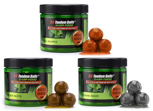 Tandem Baits Carp Food Euro Boilies Knoblauch | Karpfen Angeln ohne Mühe | Köder zum Große-Fische-Angeln | Karpfenzubehör für Profis & Hobby-Angler 22 mm 1 kg von Tandem Baits