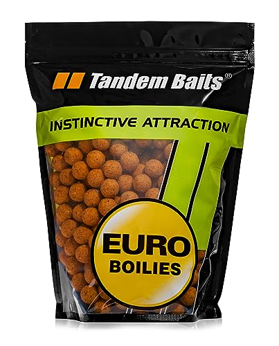Tandem Baits Euro Boilies Krill | Karpfen Angeln ohne Mühe | Köder zum Große-Fische-Angeln | Karpfenzubehör für Profis & Hobby-Angler 16 mm 1 kg von Tandem Baits