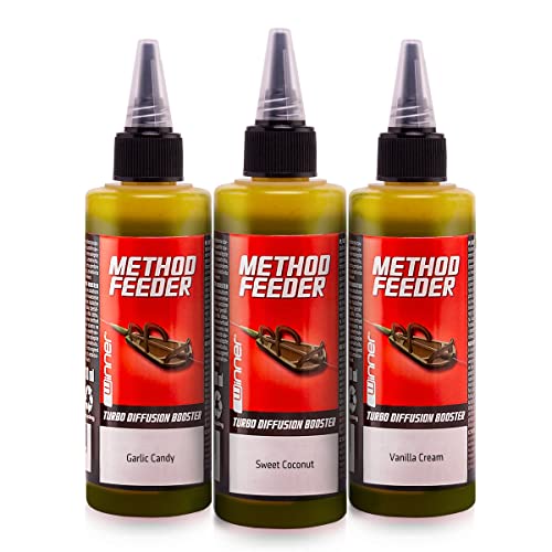 Tandem Baits Karpfen Futter Angelfutter Attraktor Method Feeder Diffusion Turbo Booster 3-er Set 100 ml Flavour Mix Süß von Tandem Baits