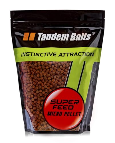 Tandem Baits Karpfen Futter Angelfutter Grundfutter Pellets Feeder SuperFeed Micro Pellet 6 mm 1 kg Krill Rot von Tandem Baits