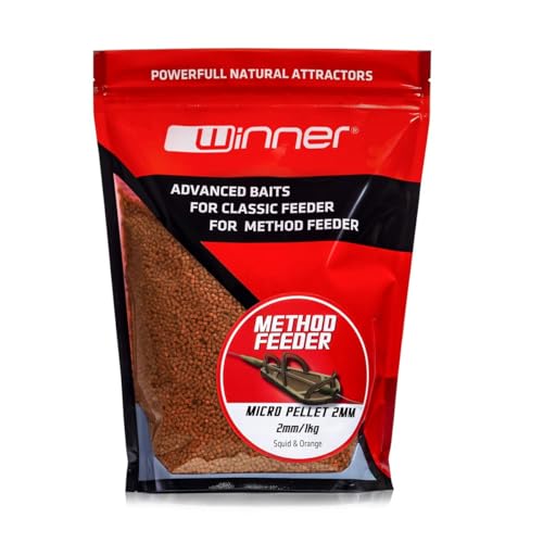 Tandem Baits Karpfen Futter Angelfutter Pellets Method Feeder Pellet 2 mm 1 kg Tintenfisch Und Orange von Tandem Baits