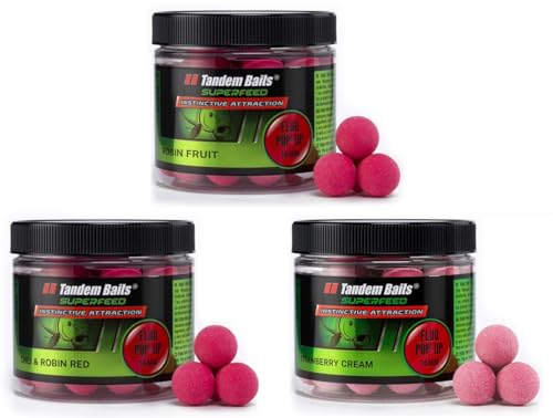 Tandem Baits Karpfen Futter Angelfutter Pop Ups Boilies Zig Rig Chod Rig SuperFeed Fluo Pop-Up 3-er Set 16 mm 70 g Flavour Mix Robin Red Tandem Baits Karpfen Futter Angelfutter Pop Ups Boilies Zig Rig Chod Rig SuperFeed Fluo Pop-Up 3-er Set 16 mm 70 g Flavour Mix Robin Red von Tandem Baits