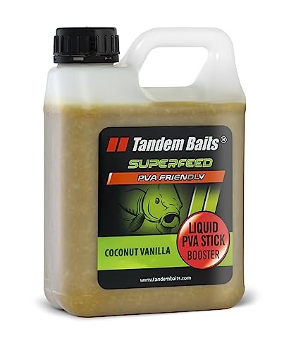 Tandem Baits SuperFeed Liquid PVA Stick Booster Coco Vanilla Karpfen | Karpfen Angeln ohne Mühe | Köder zum Große-Fische-Angeln | Karpfenzubehör für Profis & Hobby-Angler 1000 ml von Tandem Baits