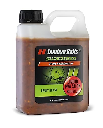 Tandem Baits SuperFeed Liquid PVA Stick Booster Fruit Beast Karpfen | Karpfen Angeln ohne Mühe | Köder zum Große-Fische-Angeln | Karpfenzubehör für Profis & Hobby-Angler 1000 ml von Tandem Baits