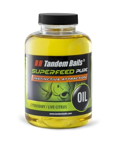 Tandem Baits SuperFeed Pure Zitrusöl | Lockstoff Karpfen Angeln ohne Mühe | Boilie-Öl Köder Große-Fische-Angeln | Karpfenzubehör Profis & Hobby-Angler 500 ml von Tandem Baits