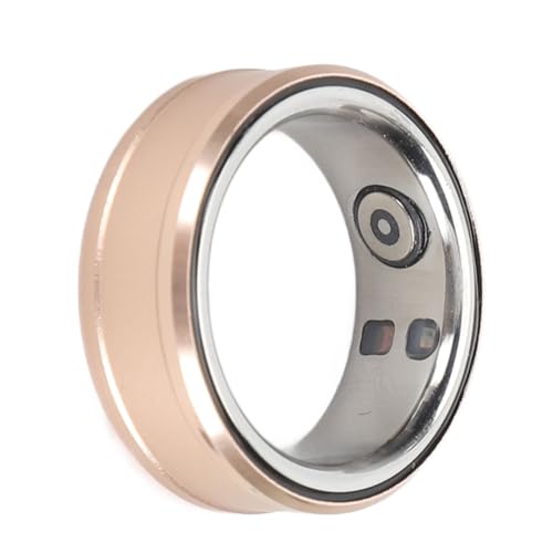 IP68 Wasserdichter Smart Ring, BT 5.1 Fitnessring mit Integriertem NFC für Android und IOS, Kompakter Smart Ring für Männer und Frauen, (Gold) von Tangxi