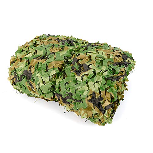 TanjcXliu Tarnnetz Deco Mesh Camouflage Tarnnetz 6x4m aus Oxford Stoff, grünes Netz mit Nylonseilen, UV beständig, für Jagd, Camping & Outdoor Aktivitäten von TanjcXliu