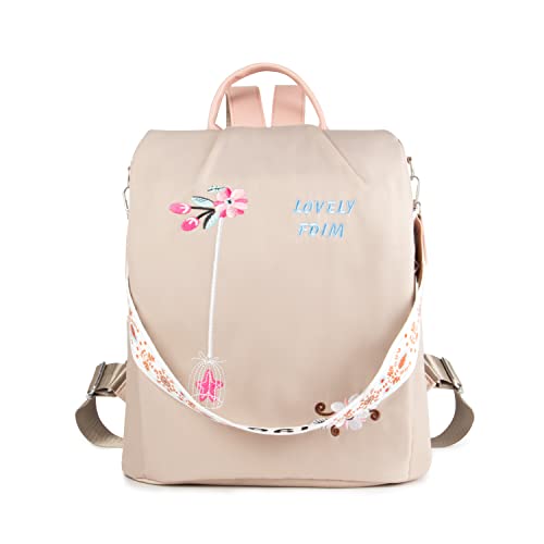 Taoyoule Fashion Rucksack Damen Wasserdicht Damen Daypack Multi-Use Lässig Umhängetasche Anti-Diebstahl Reiserucksack Handtaschen, Khaki von Taoyoule