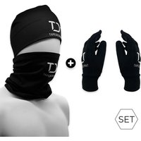 TAPEDESIGN Winterset Mütze+Handschuhe+Neckwarmer black S/M von TapeDesign