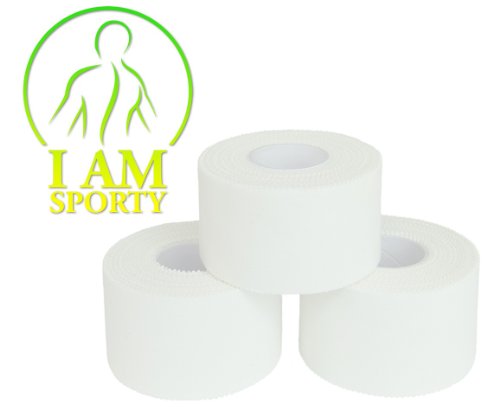 3X Sport Tape 5 cm x 10 m WEIß, Sport Tapes, Kinesiologie Tape, Tapen, Pflaster, Bandage von Tapefactory24