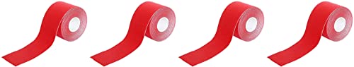 ROT - 4 Rollen KINESIOLOGIE Tape 5 cm x 5 m ROT, Akutape, Tapen, Tapes, Kinesiology. von Tapefactory24