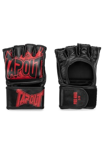 Tapout MMA Pro Fight Handschuhe aus Leder (1 Paar) PRO MMA, Black/Red, L, 960005 von Tapout