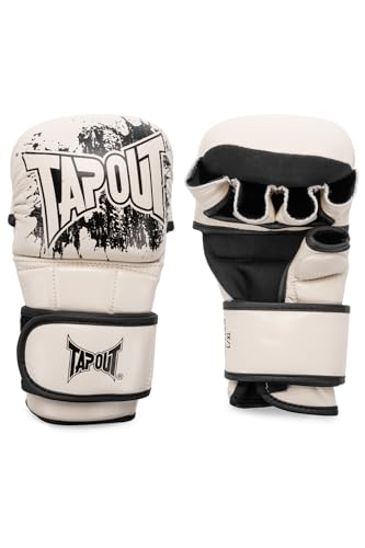 Tapout MMA-Sparring-Handschuhe aus Leder (1 Paar) Ruction, Ecru/Black, L/XL, 960001 von Tapout