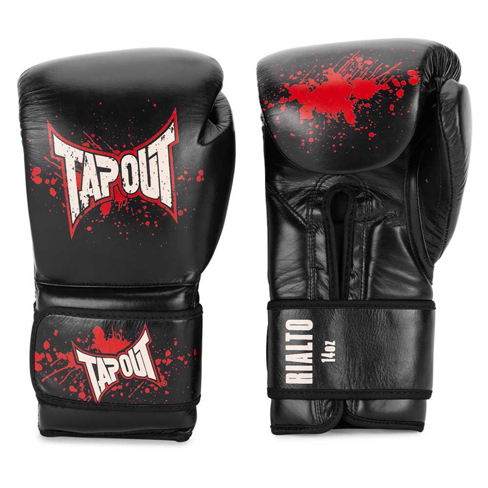 Tapout Rialto Leather Boxing Gloves Schwarz 10 oz von Tapout